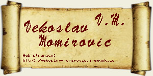 Vekoslav Momirović vizit kartica